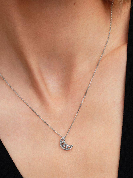 Collana Pandora Con Pendente Falce Di Luna