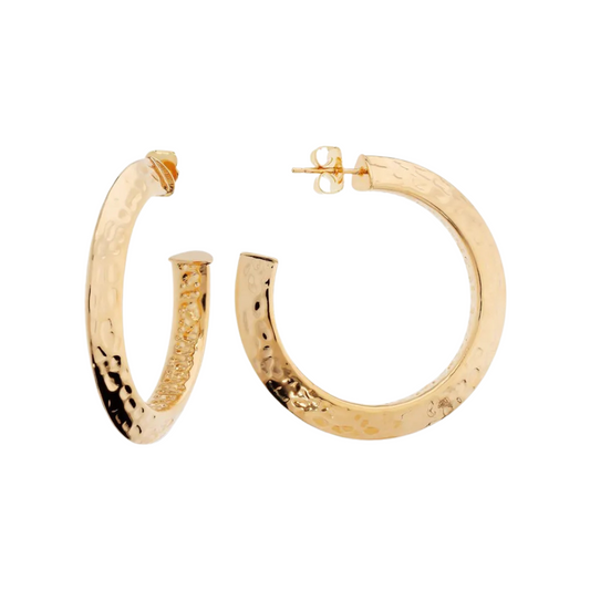 Orecchini Etrusca Cerchi Placcati Oro Giallo 18 KT