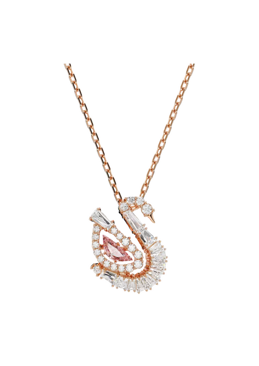 Collana Swarovski Pendente Swan Cigno Rosè