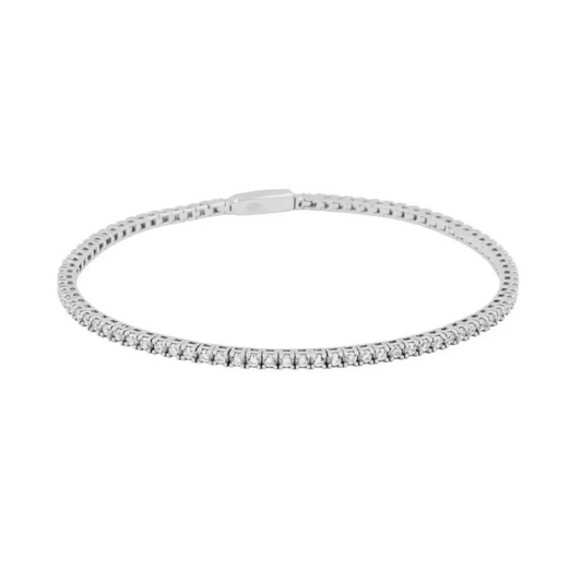 Bracciale Tennis Zancan in Argento con Zirconi Bianchi