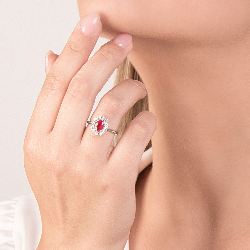 Anello Mirco Visconti con Rubino Naturale e Diamanti