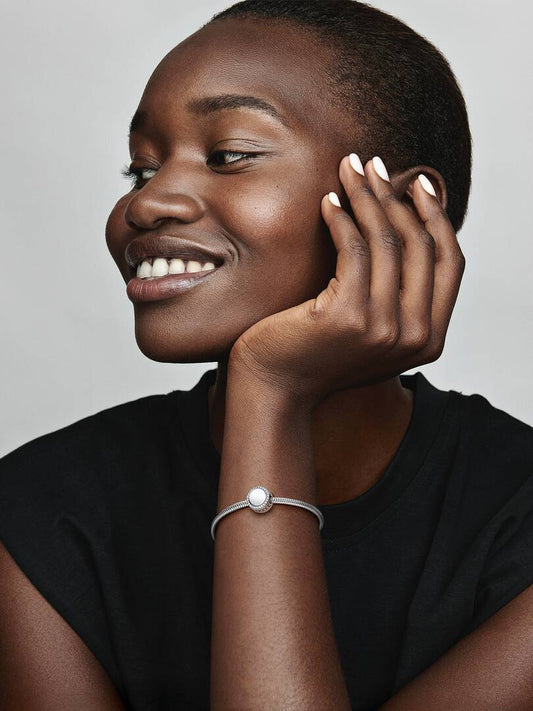 Charm Pandora Bottone Scintillante Da Incidere