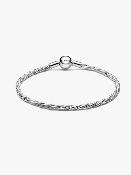 Bracciale Pandora Maglia Snake Ritorta Con Chiusura Rotonda