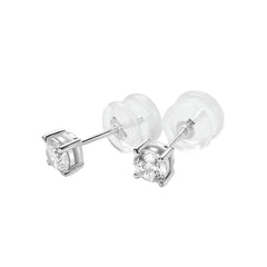 Orecchini Stroili Lobo Punto Luce Claire Oro Bianco 9 KT Cubic Zirconia 1412168