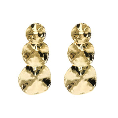 Etruscan Earrings with Hammered Graduated Discs