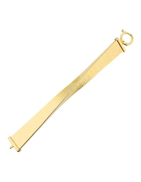 Pulsera Torchon mediterránea etrusca con superficie martillada