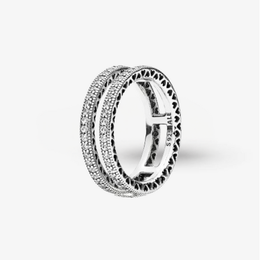 Anello Pandora Doppi Cuori