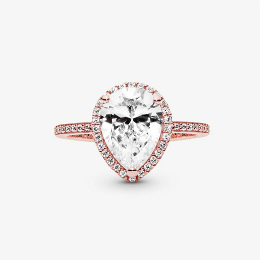 Anillo Pandora con punto de luz y gota brillante