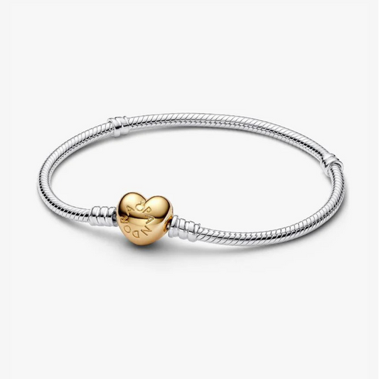 Pandora Moments Bracelet with Gold Heart Clasp