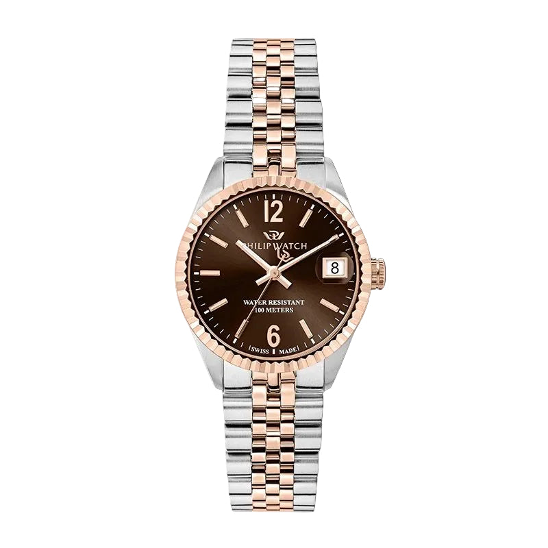 Orologio Philip Watch da Donna Caribe Bicolore con Quadrante Chocolat R8253597660