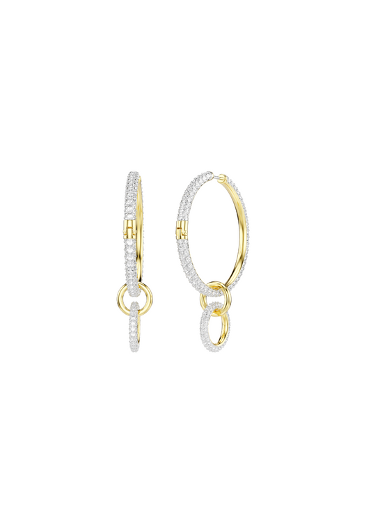 Orecchini Swarovski Dextera Hoop White Bicolor