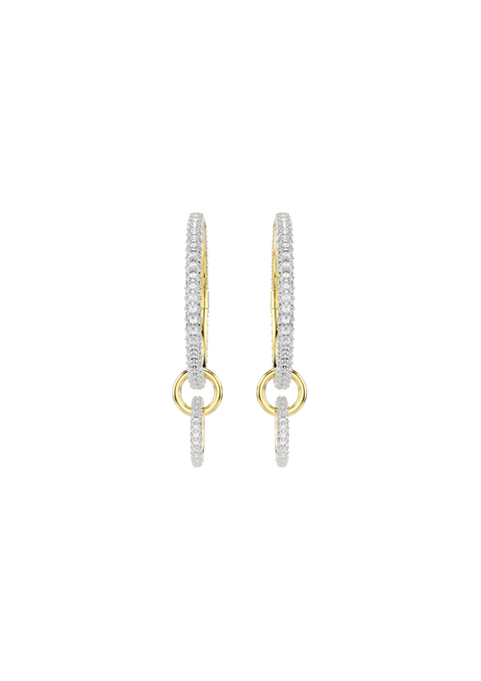 Orecchini Swarovski Dextera Hoop White Bicolor