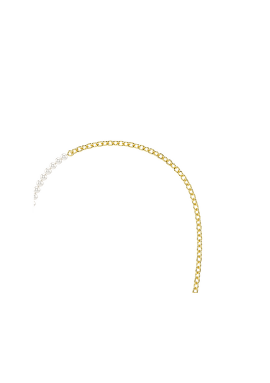 Collana Swarovski Catena e Perle Dorata