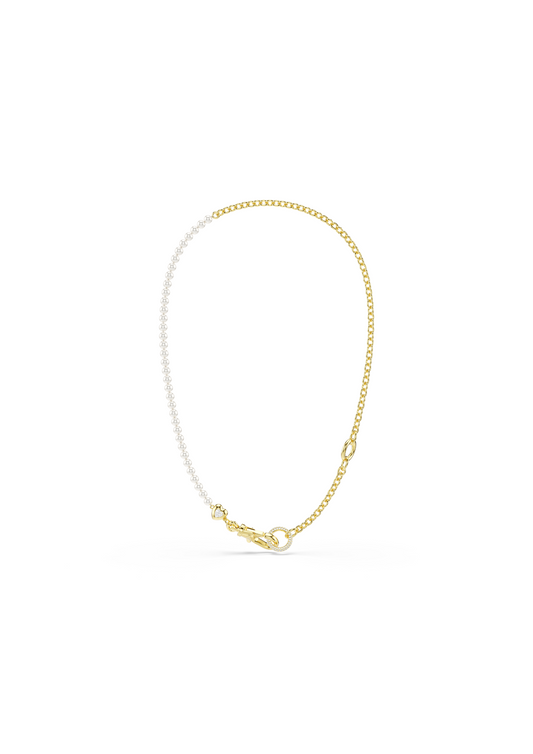 Collana Swarovski Catena e Perle Dorata