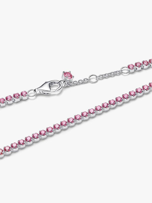 Bracciale Pandora Tennis Con Pietre Rosa Piccole