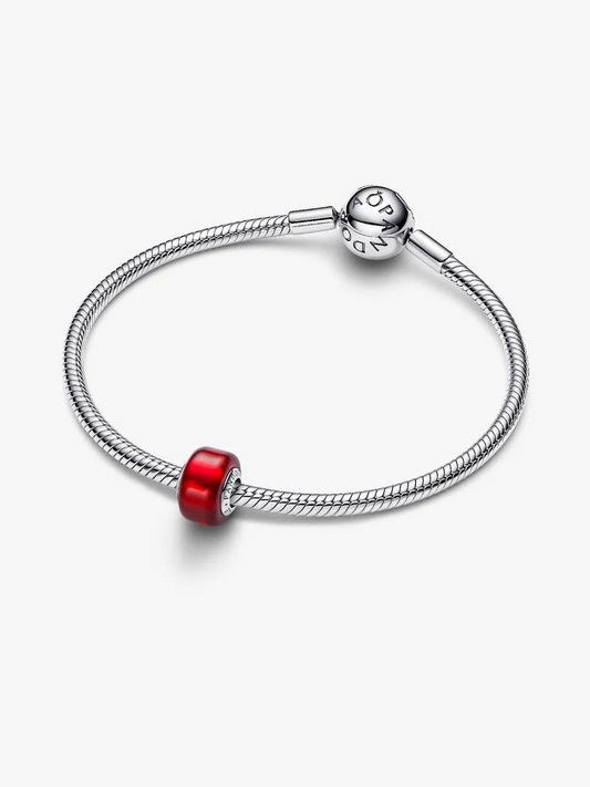 Charm Pandora Mini Vetro Di Murano Rosso