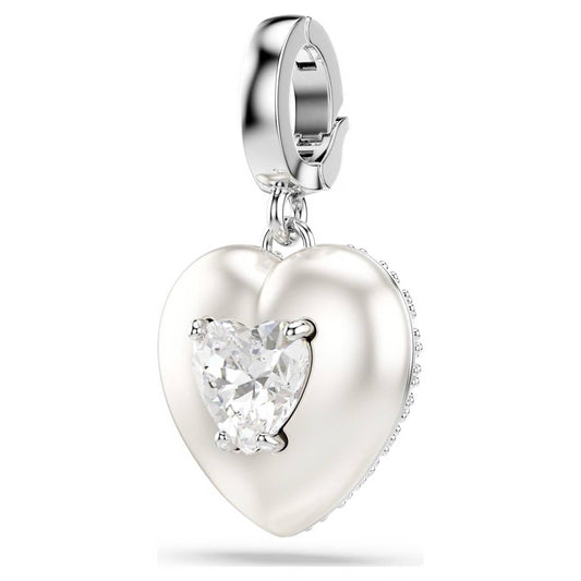 Charm Swarovski Idyllia Cuore Pavé Color Perla Rodiato