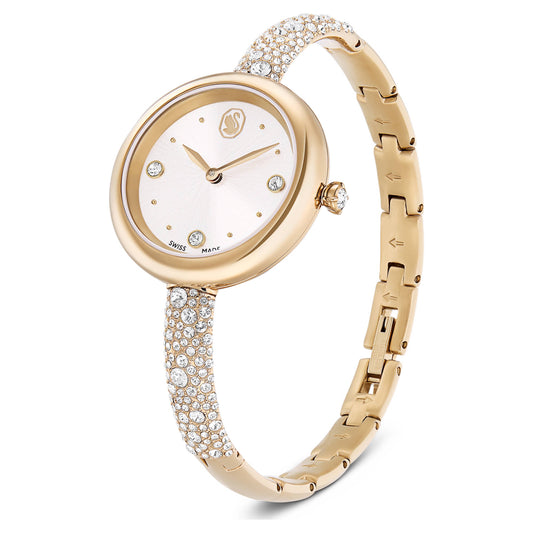 Orologio Swarovski Sublima Bangle, Bracciale In Metallo Dorato Champagne