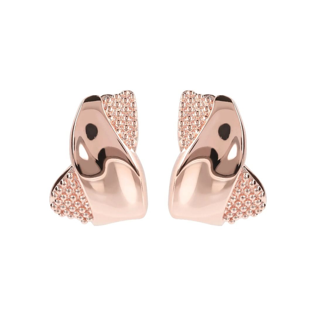Bronzallure Earrings With Double Texture