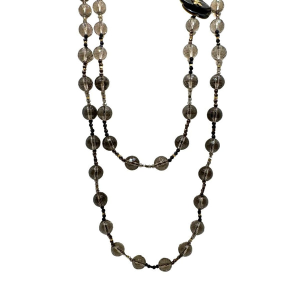 Rajola Cecilia Necklace with Quartz, Black Spinel, and Hematite