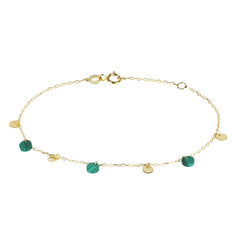 Bracciale Stroili Beverly Oro Giallo 9 KT Malachite Verde 1432976