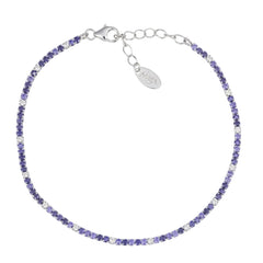 Bracciale Amen Tennis Mania Con Zirconi Lilla E Bianchi BT1BLIB17