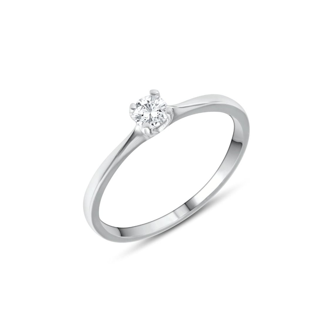 ANELLO SOLITARIO PICCOLO ARGENTO 925 -