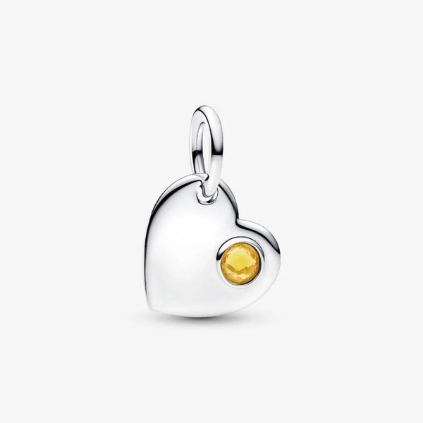 Charm Pandora Pendente Cuore Con Pietra Miele Novembre 794295C11