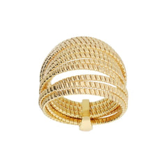 Anello Etrusca A Fascia Con Trama A Coste Multifilo WSET00927.YG
