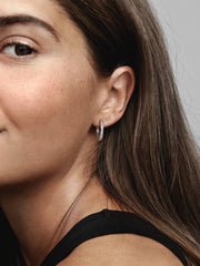 Pandora Sparkling Heart Hoop Earrings