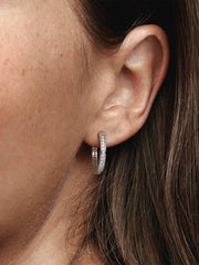 Pandora Sparkling Heart Hoop Earrings