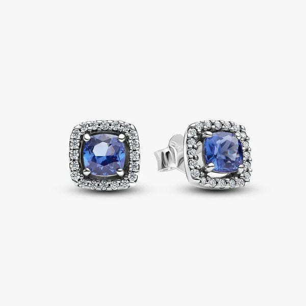 Orecchini Pandora Punto Luce Quadrato Blu 293551C01