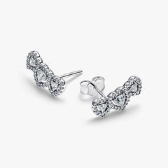 Orecchini Pandora Tre Cuori Bianchi 294411C01
