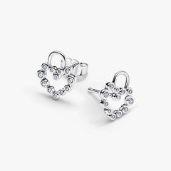 Pandora Luminous Heart Lock Earrings