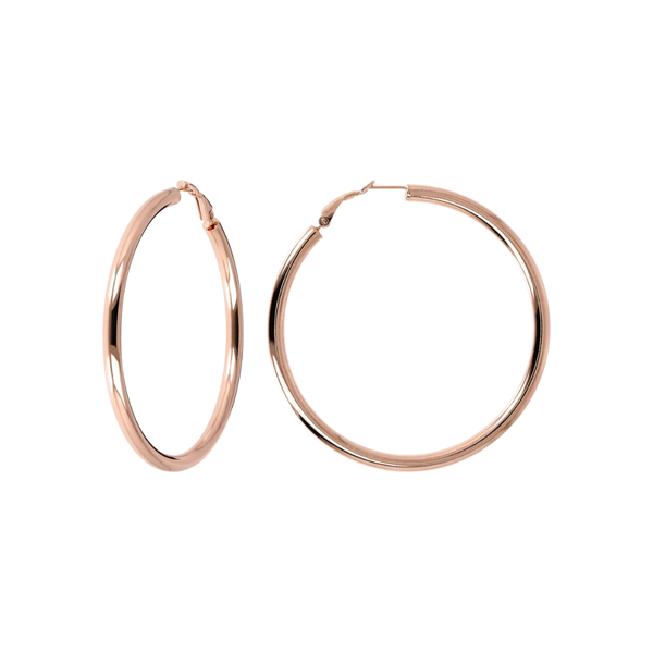 Pendientes de aro Bronzallure en dorado rosado