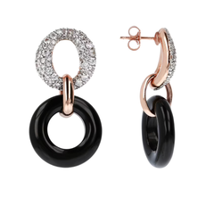 Pendientes colgantes Bronzallure con piedras naturales y circonitas