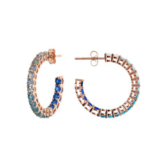 Orecchini Bronzallure A Cerchio Con Cubic Zirconia Effetto Dégradé Medi -