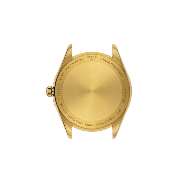 Tissot Ballade Men's Watch Yellow Gold Plated with Black Dial