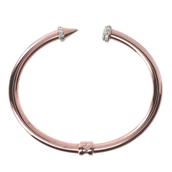 Bracciale Bronzallure Rigido In Golden Rose Con Zirconi Chiodo WSBZ01033W