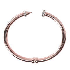 Bronzallure Rigid Bracelet in Golden Rose with Zirconia Nail