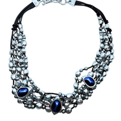 Collana Ciclon Multifilo con Murano Blu 162838