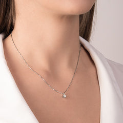 Collana Mirco Visconti Punto Luce in Oro Bianco 18 KT e Diamante ct. 0,20 BN1/60