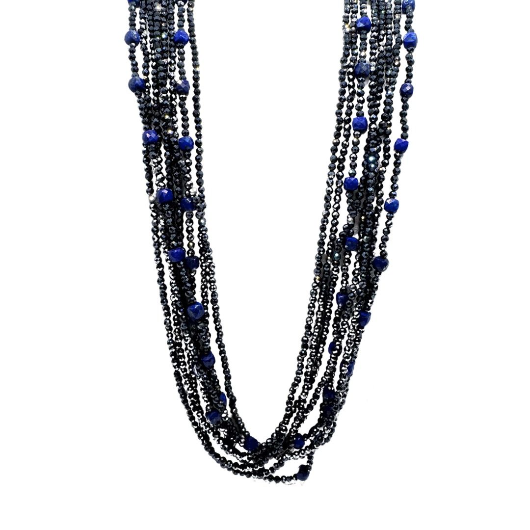 Collar Rajola Valzer con espinela, lapislázuli, jade y nácar