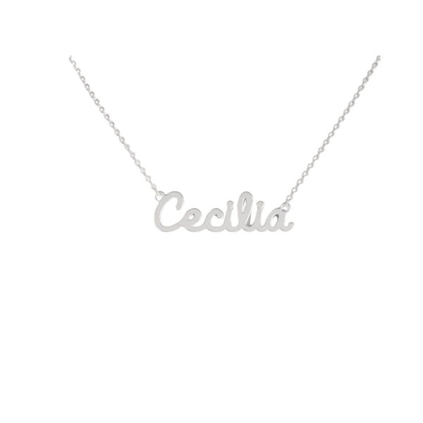 Collana Nome Cecilia In Acciaio 316 -