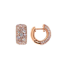 Pendientes de aro Bronzallure con pavé de circonitas cúbicas blancas