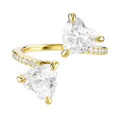 Anello Swarovski Aperto Mesmera Placcato Oro Giallo Taglio Cuore