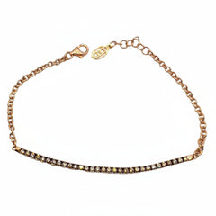 Tennis in Oro Rosa 18 kt con Diamanti Brown ct. 0,55 Catena BR002352 BR1