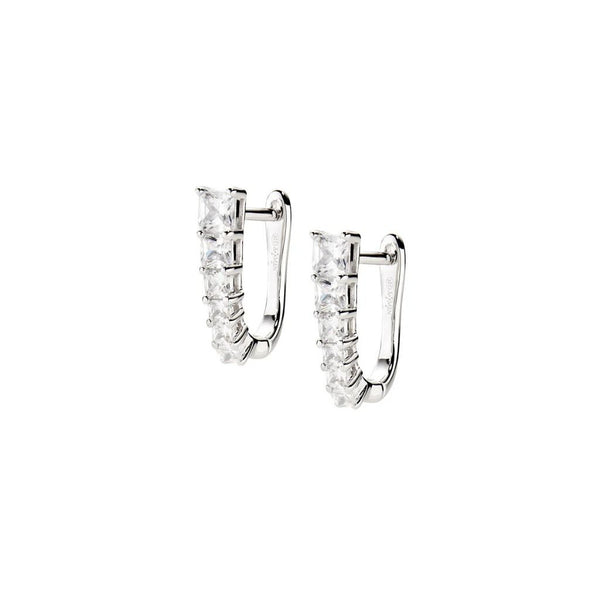 Orecchini Amen Huggies Ovali Piccoli con Zirconi ORMOBBZ3