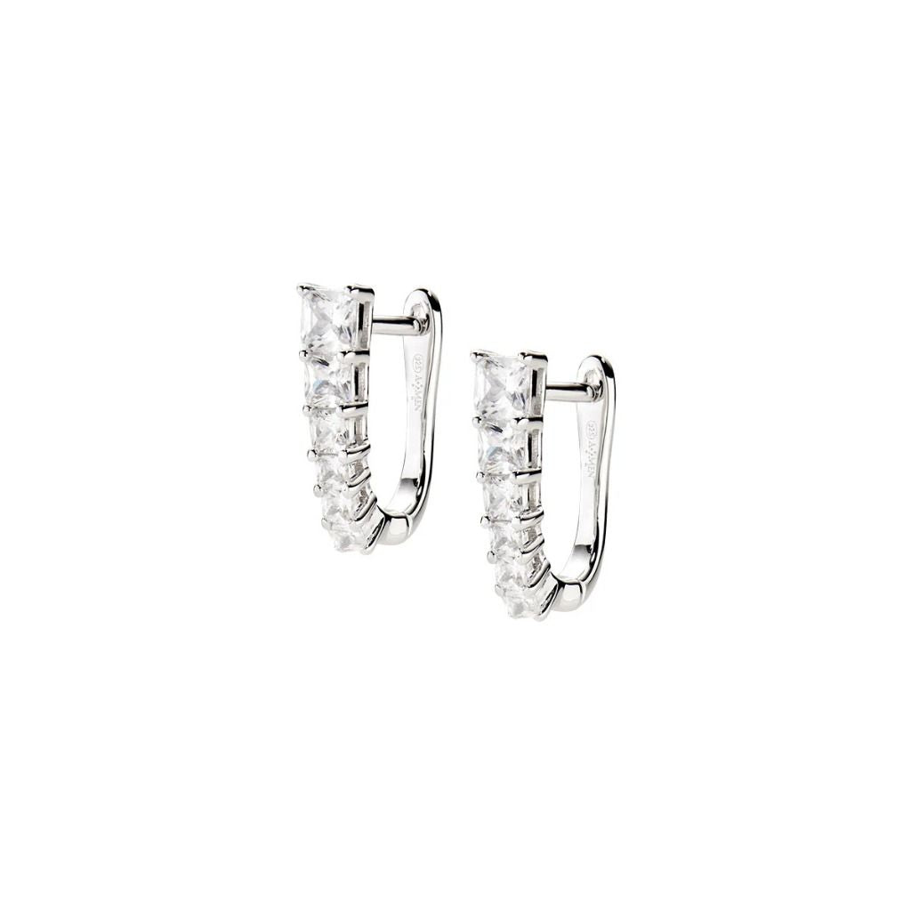 Orecchini Amen Huggies Ovali Piccoli con Zirconi ORMOBBZ3