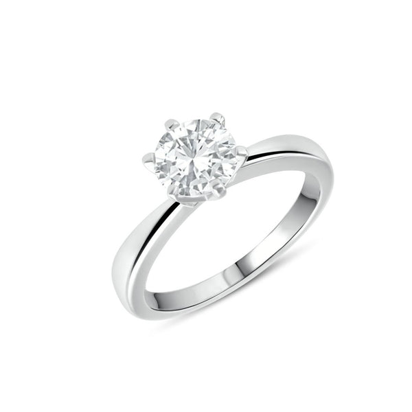 ELEGANT SOLITAIRE RING IN 925 SILVER